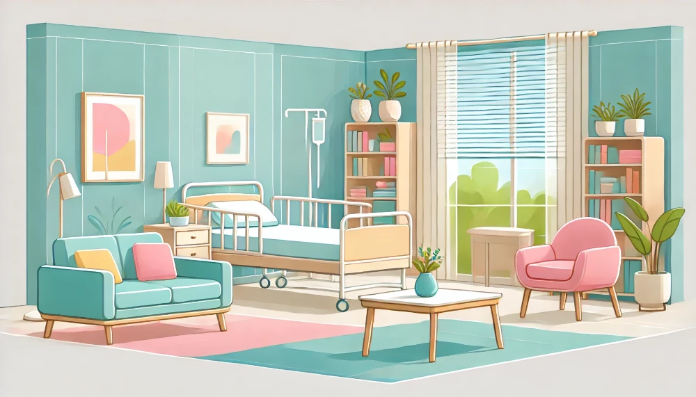 ケアマネージャーに相談する家族のシーン